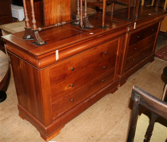 Pair of cherrywood chests of drawers